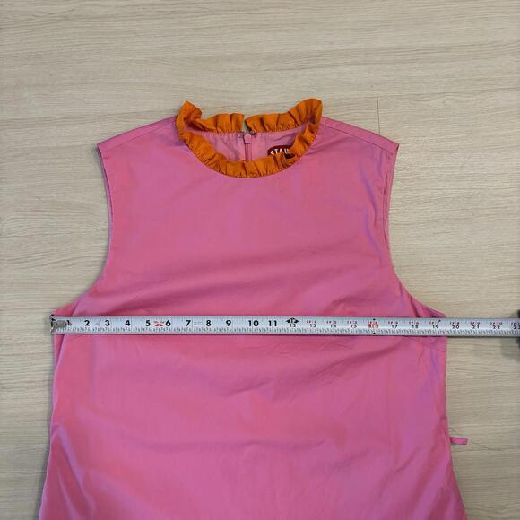 Staud Womens Carolina Dress Pink And Orange Size 12 Preppy Old Money Nautical - Picture 6 of 7